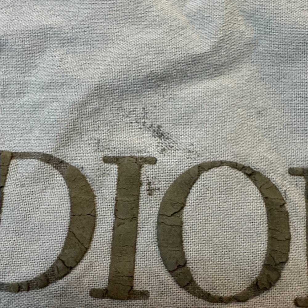 Dior Light Gray Drawstring Dust Pouch - Picture 3 of 4